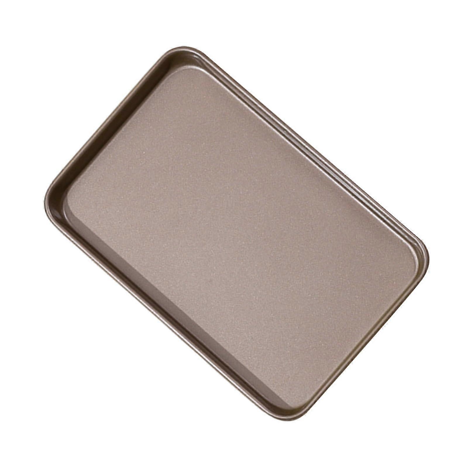 Carbon Steel Baking Tray with Nonstick Easy Clean, Large Rectangular Gold Finish Cookie Sheet
