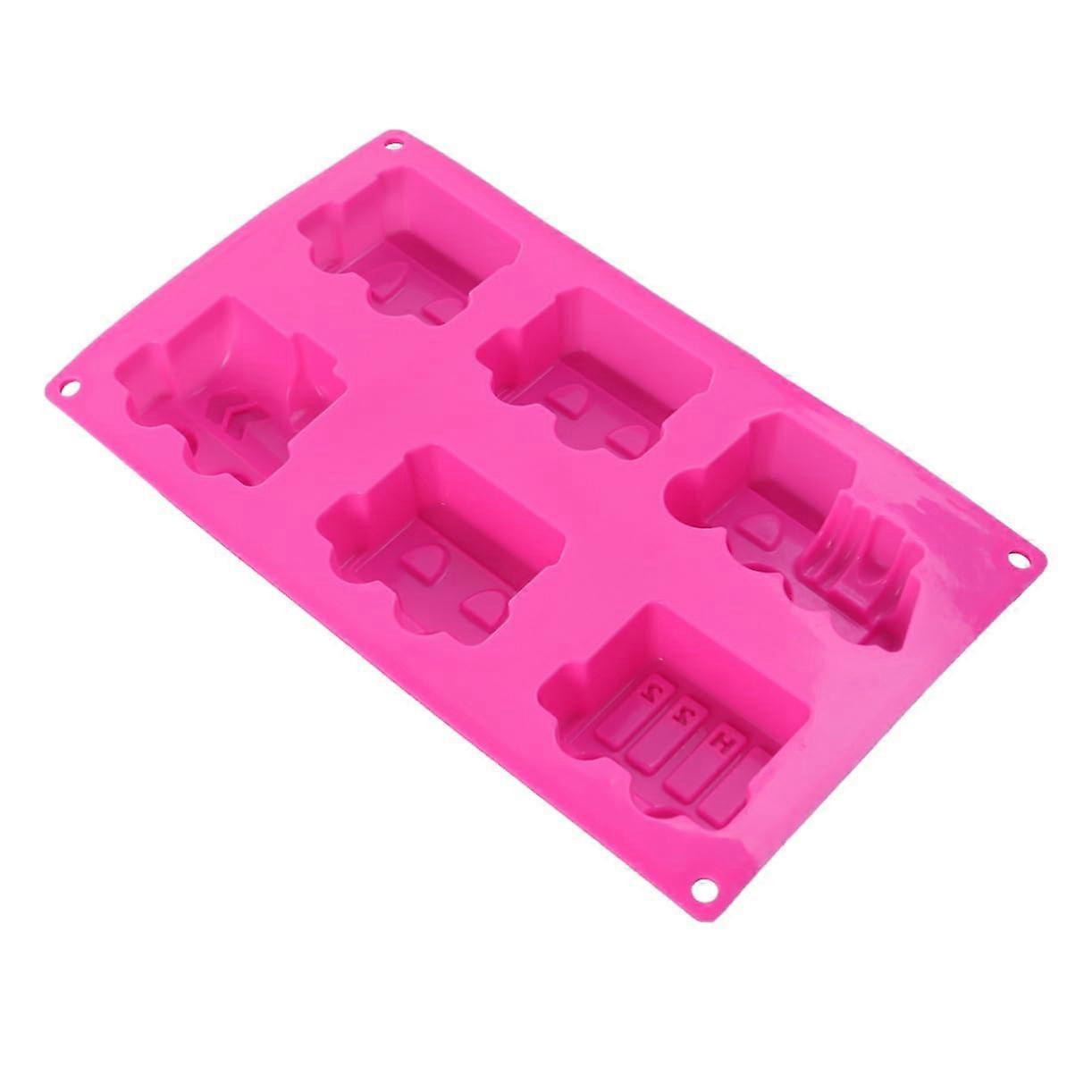 Silicone Chocolate Mold Train Shape NonStick Reusable Cake Decorating Baking Tool Random Color