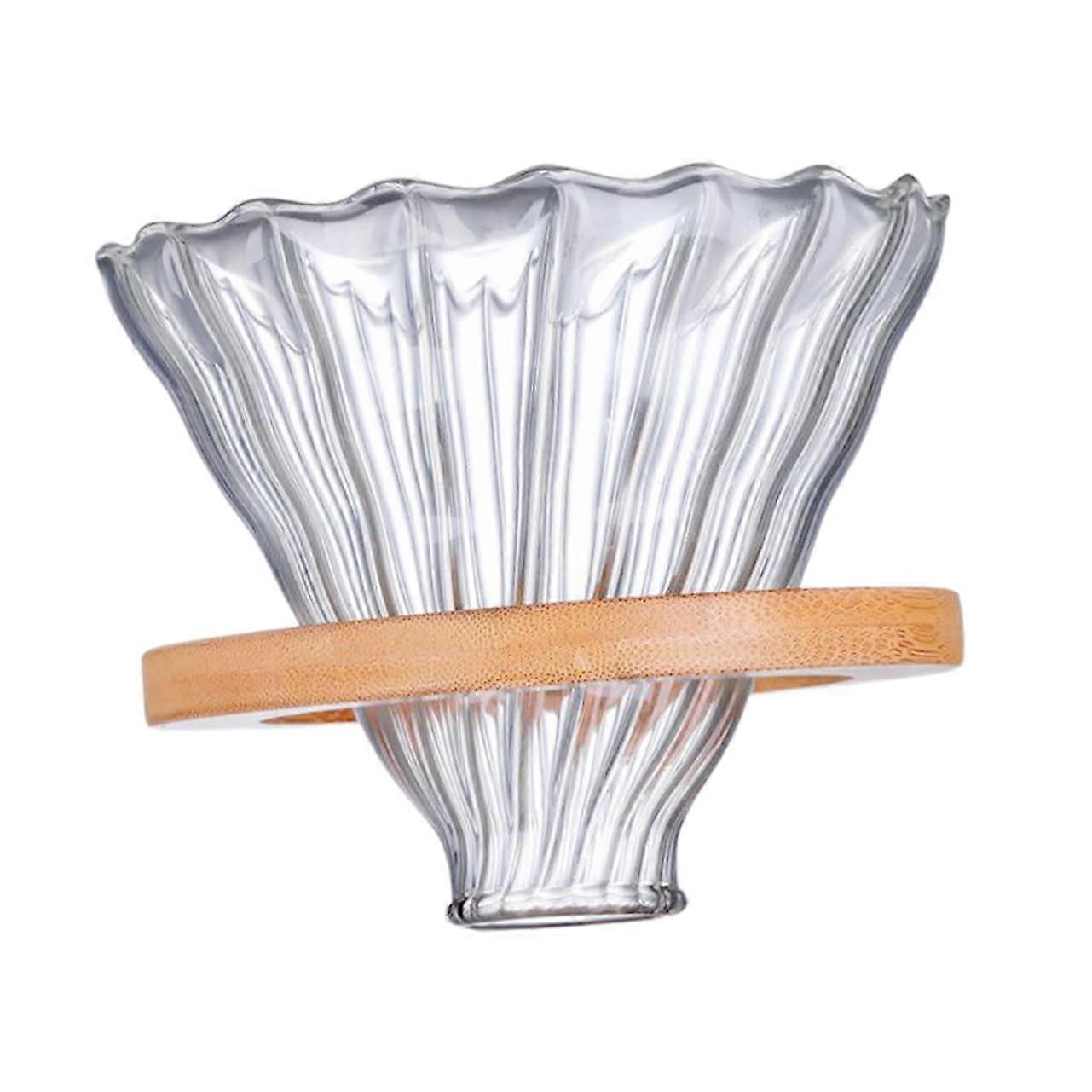 Reusable Coffee Filter Cup for Pour Over, Glass Manual Coffee Dripper, Easy Clean Stackable Design