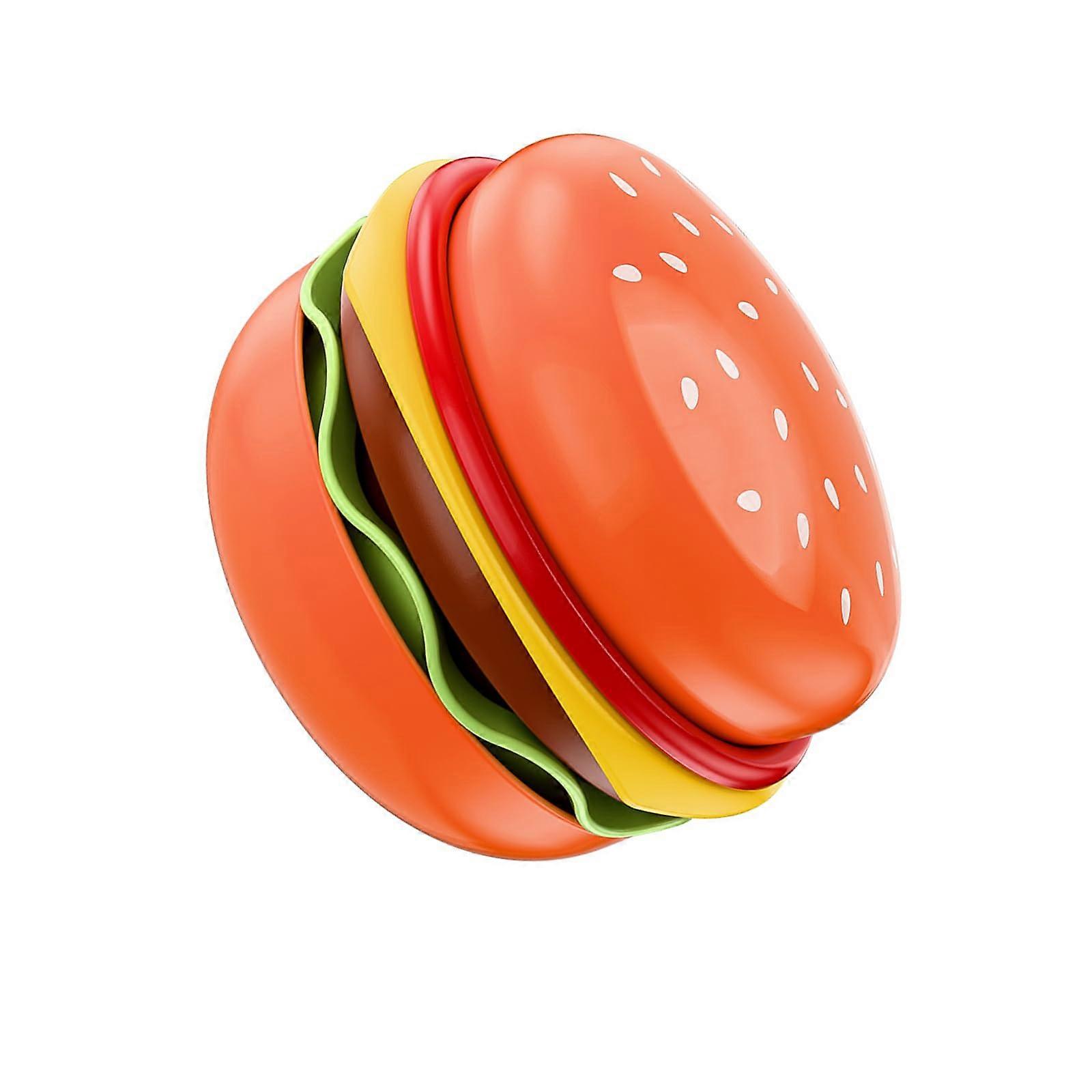 5 Piece Novelty Ceramic Dinnerware Set, Stackable Burger Shape Plates and Bowls for Kids Parties