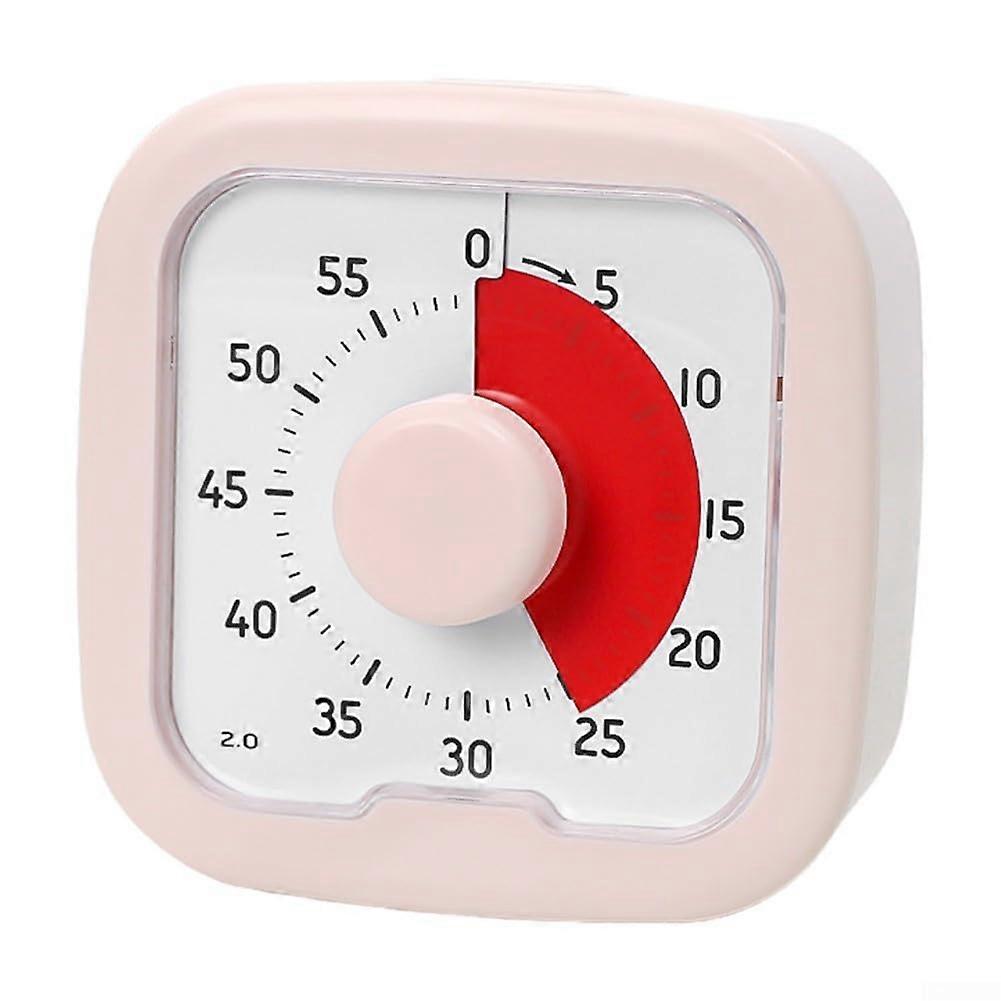 Silent Visual Timer for Kids with ColorCoded Design, 9.5cm Quiet Classroom Timer Pink