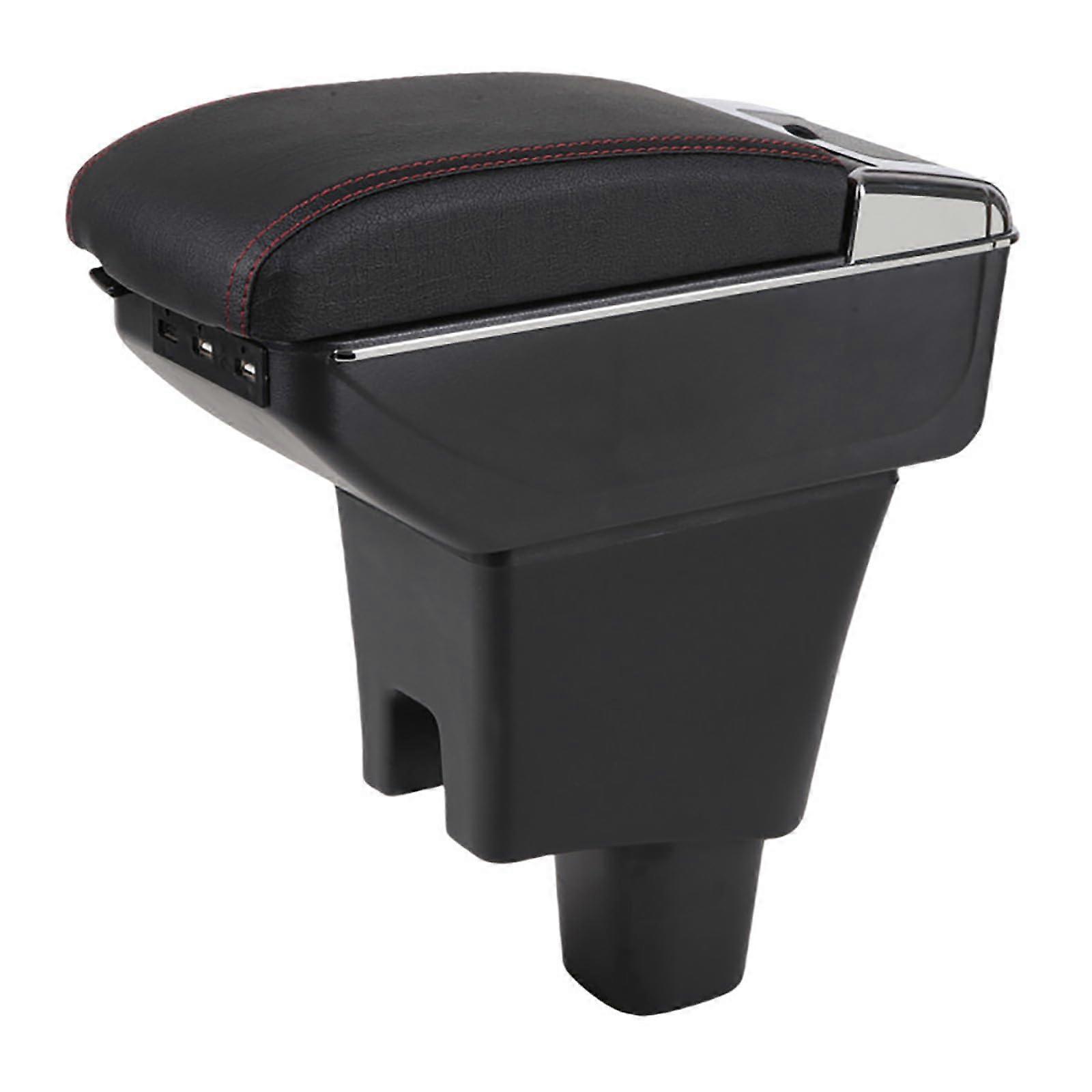 Armrest Box with Double Storage and Cup Holder, Easy Install Center Console for Perodua Axia