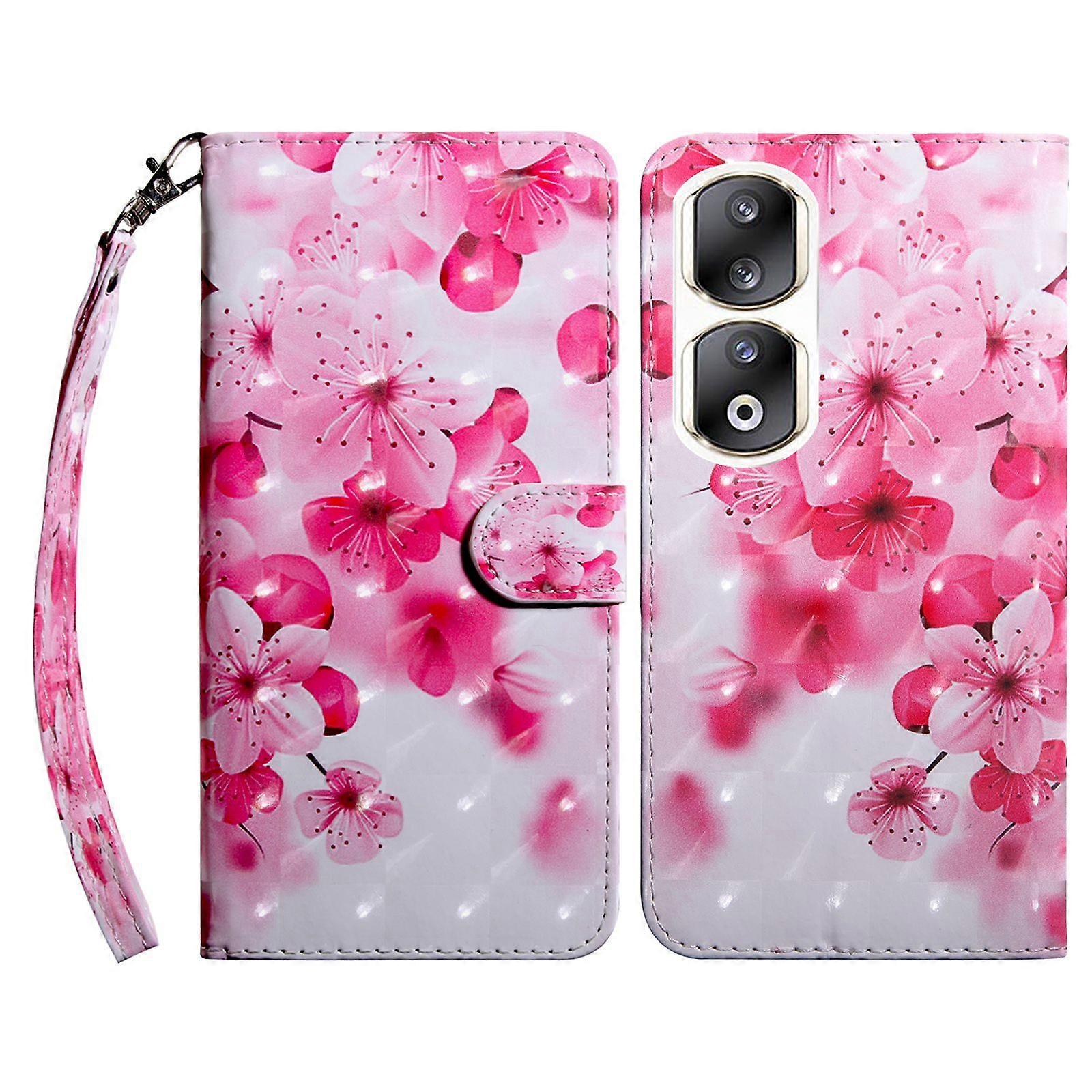 For Honor 90 Pro Case PU Leather 3D Pattern Printed Wallet Phone Cover