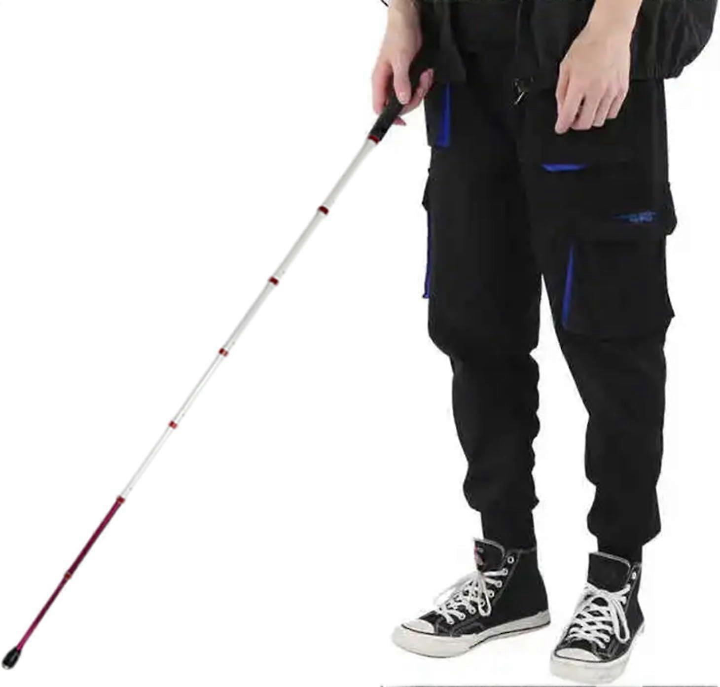Blind Walking Cane, Adjustable Folding Telescopic Stick with Reflective Tip, 8 Sections 55in