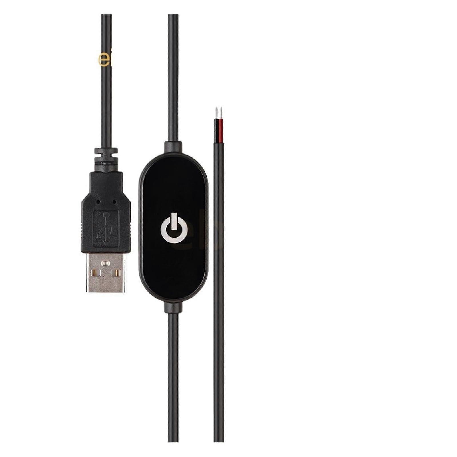 LED Touch Dimmer Switch USB Powered Controller with 1.5m Cable for 5V 2Wire LED Lights