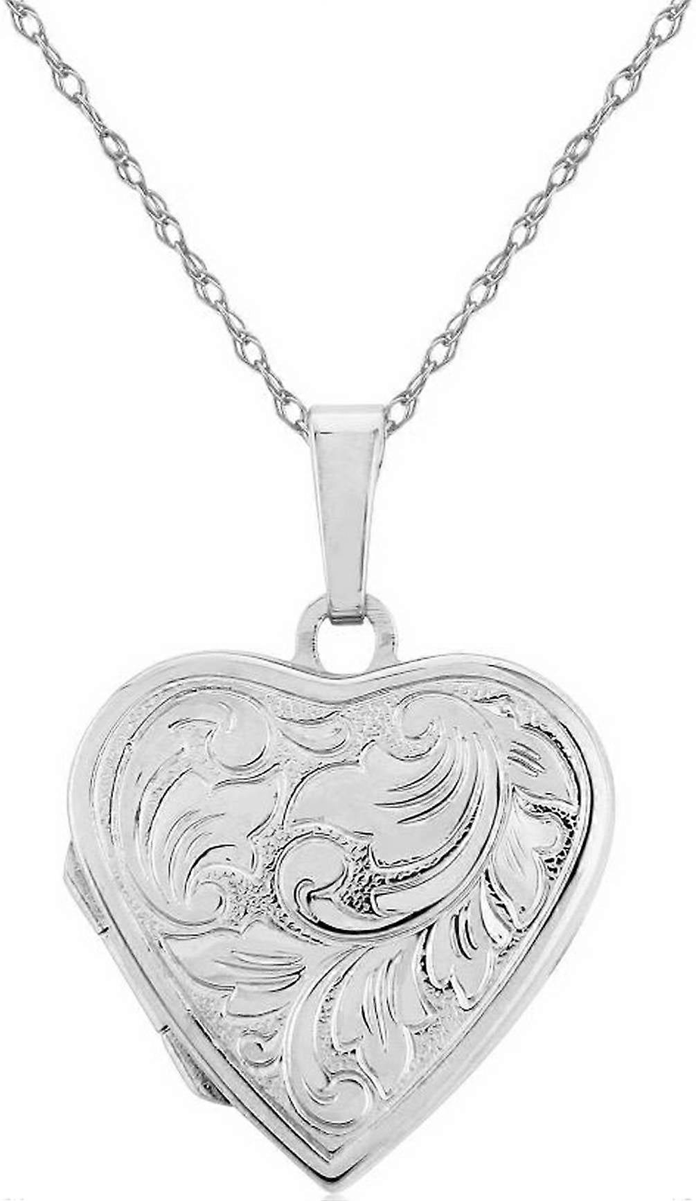Mark Milton Heart Locket Necklace - Silver