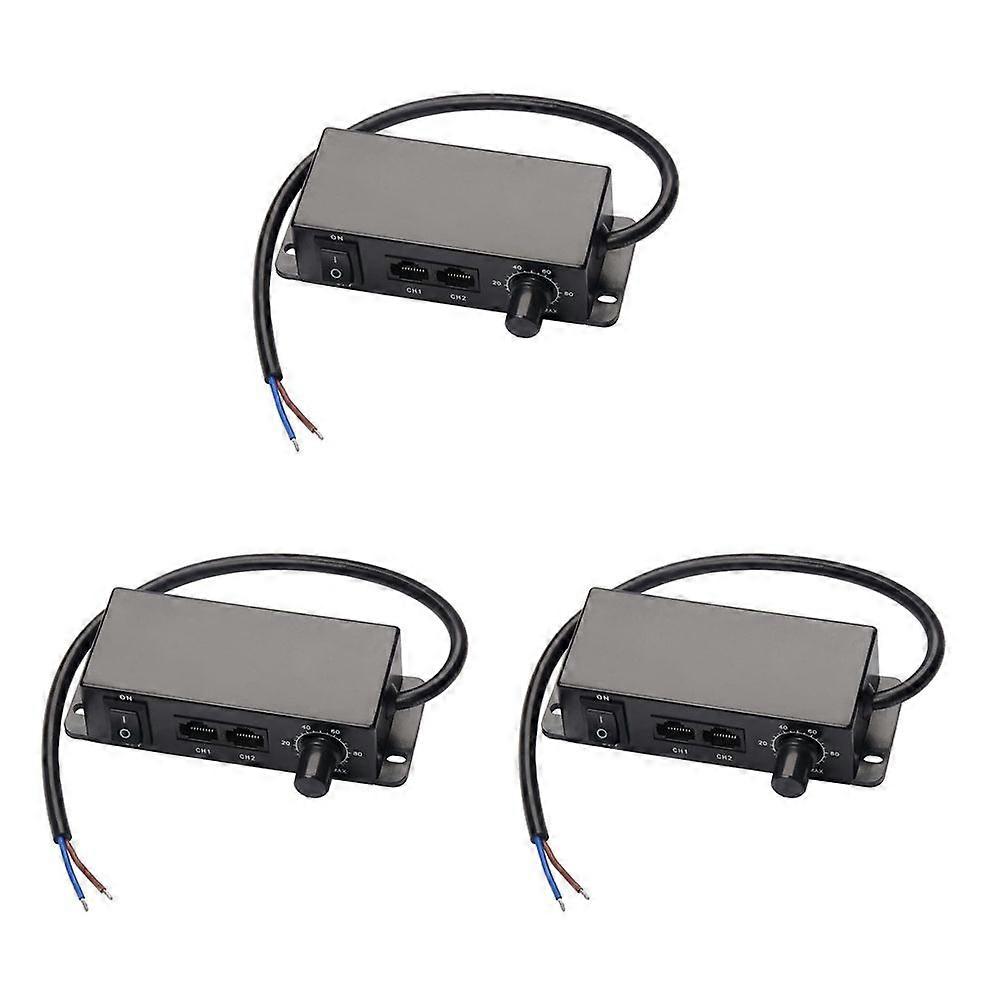 3X DC 0-10V Dimmer Switch Seriesable Sync Controller Rotary ON/Off for 0/1-10V Dimmable LED Drivers Electronic Ballasts