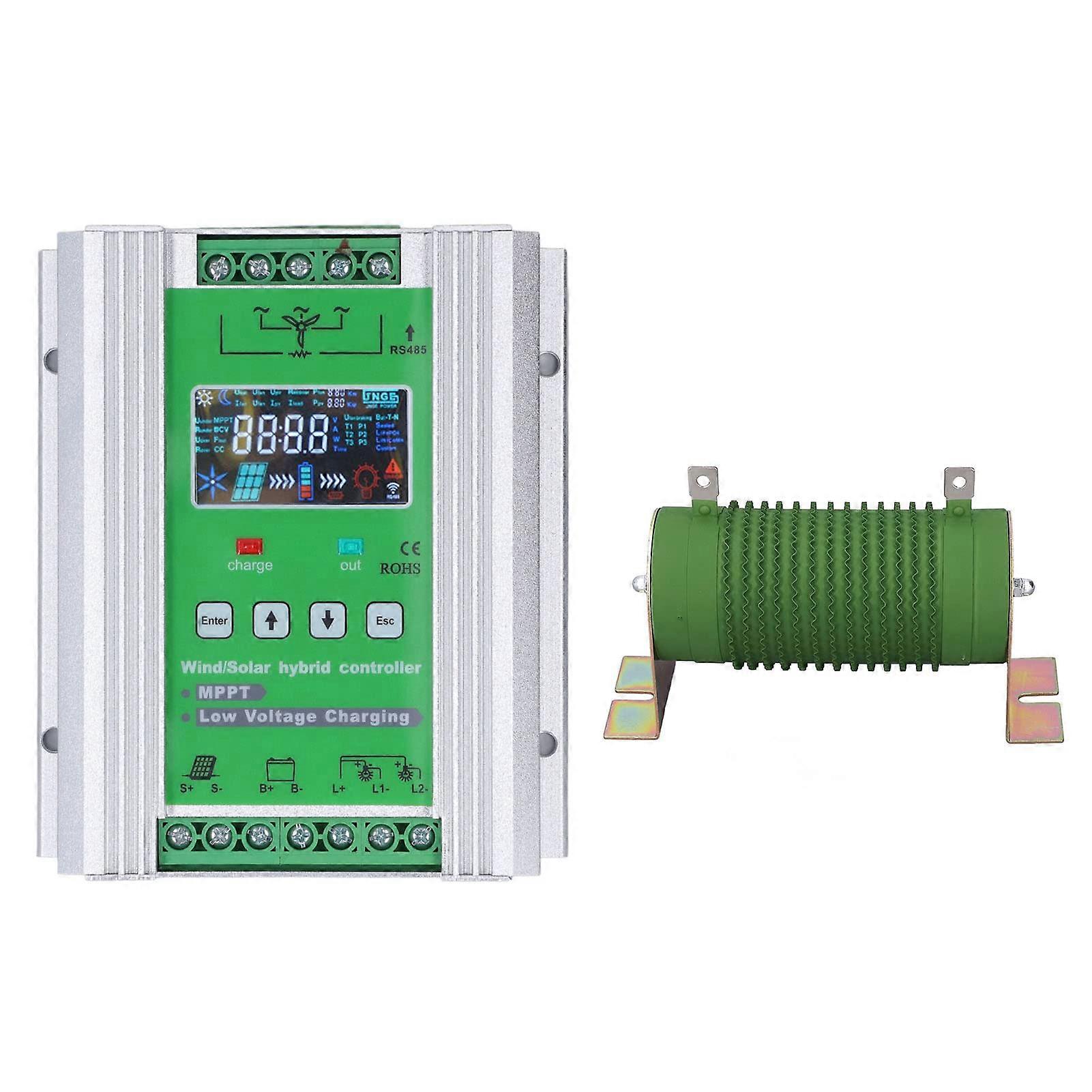 MPPT Wind Solar Hybrid Charge Controller 12V 24V 48V with Low Wind Boost Circuit and Automatic Voltage Detection