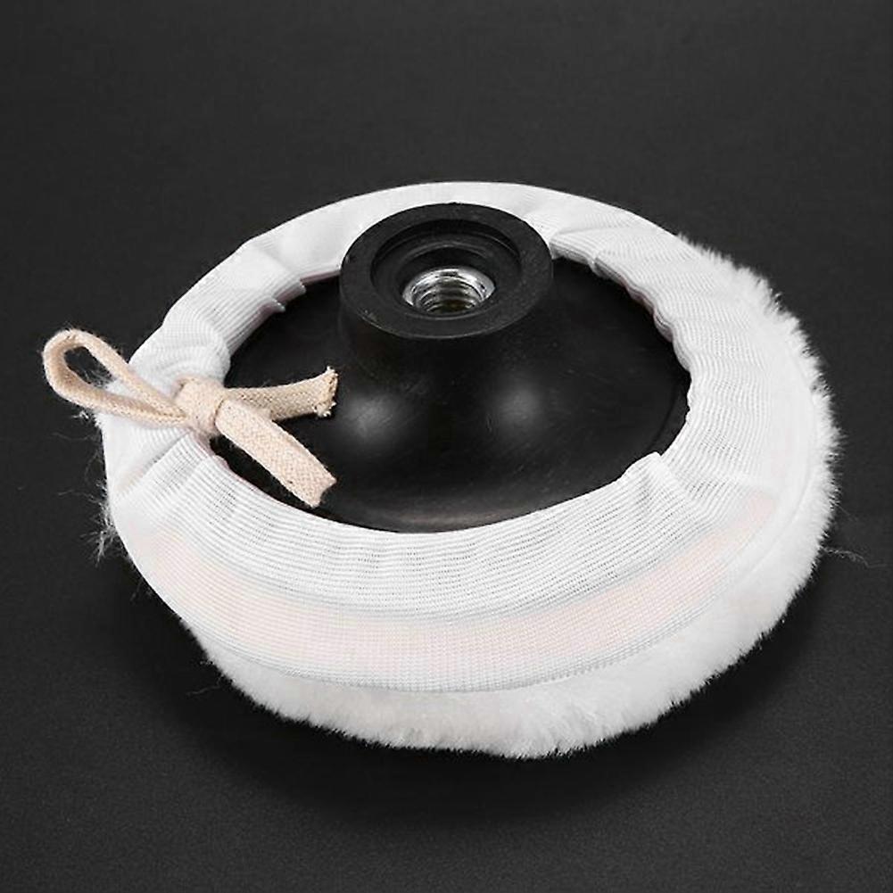 10Pcs Polisher Buffer Kit Soft Wool Bonnet Pad White 4 Inch