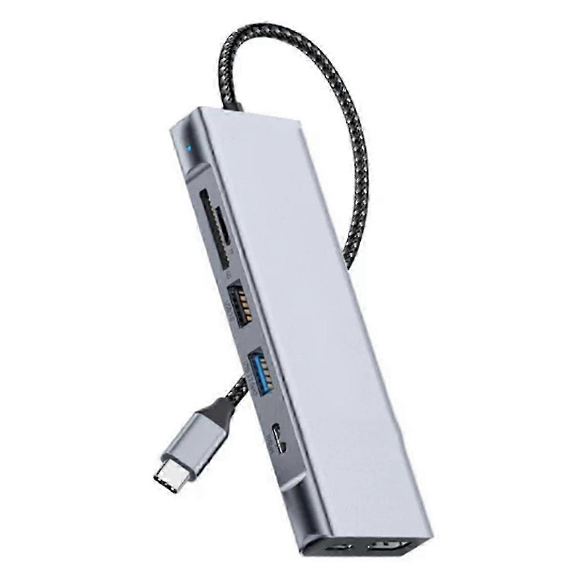 USB Hub with Disk Storage Function M.2 SATA NVME SSD Enclosure Type C to -Compatible Docking Station