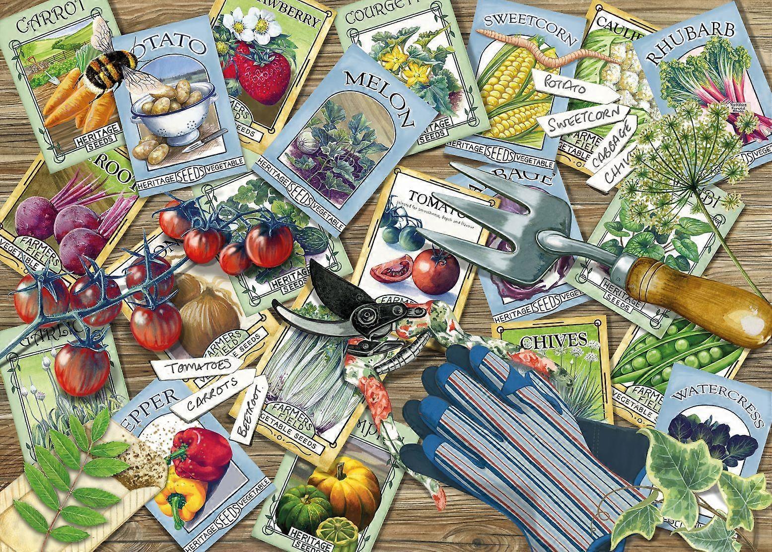 Otter House Veg Seed Packets Jigsaw Puzzle (1000 Pieces)