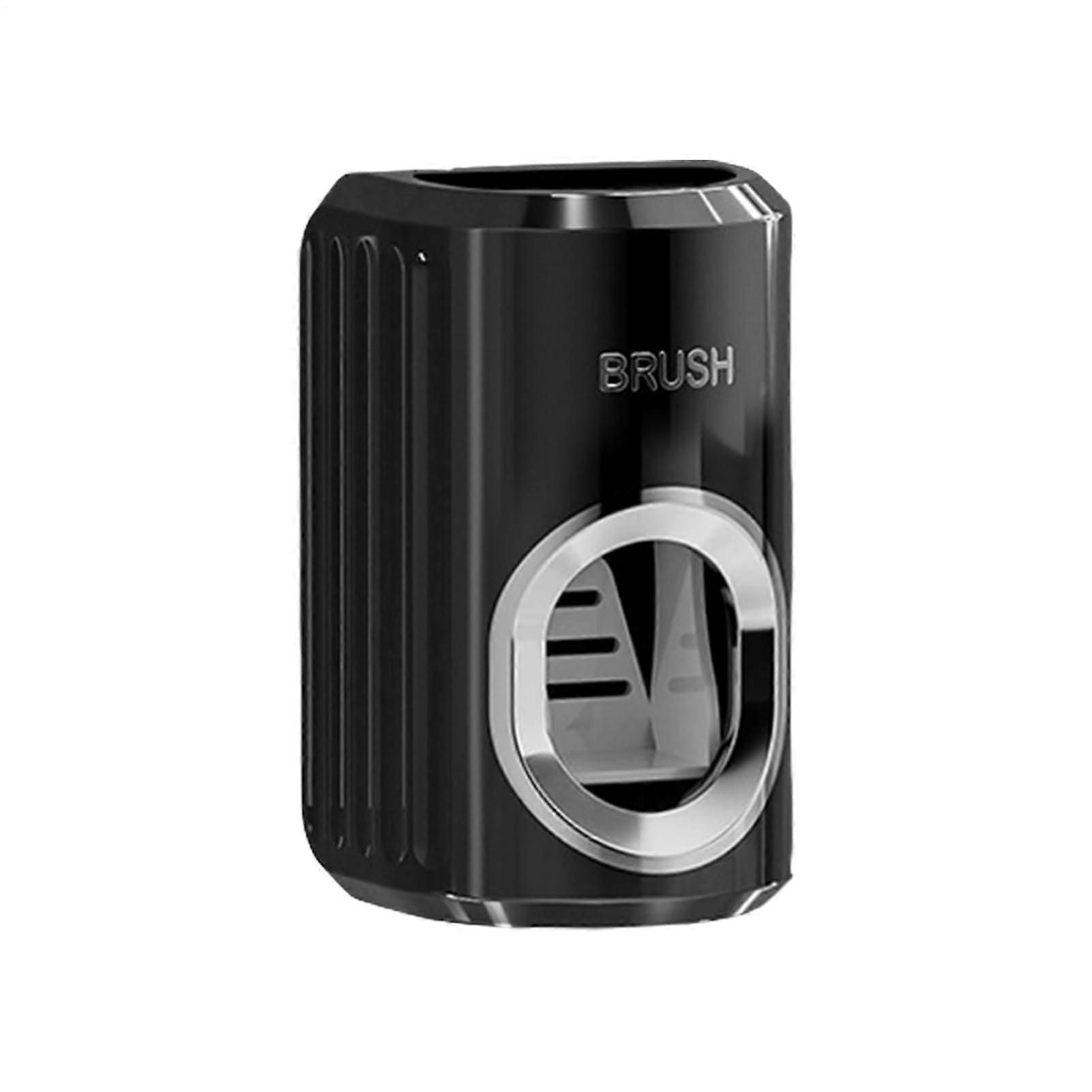 Automatic Toothpaste Dispenser with Smart Dose Control, NoDrill Wall Mount, Black for Bathroom RV