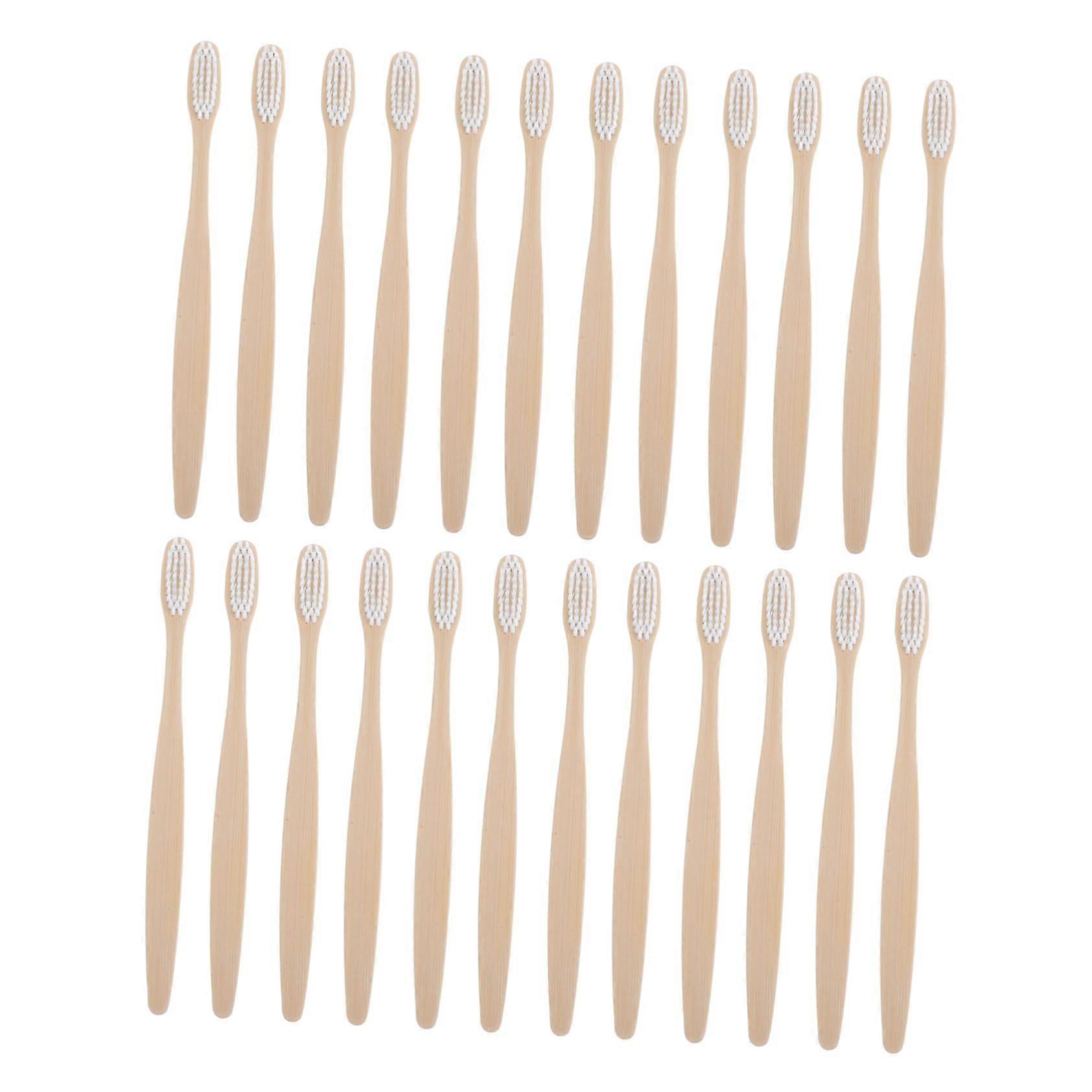 Travel Toothbrush with Extra Soft Bristles for Adults, Biodegradable Compact Design, 24pcs