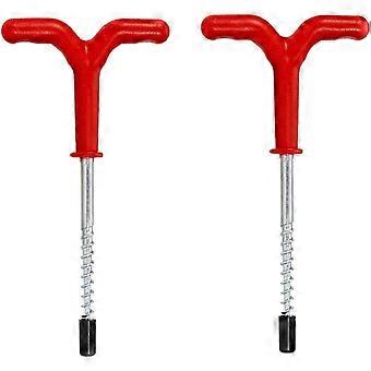 Tent Spiral Pegs Fixed Rod Ice Drill Holder Fishing Tackle Accessory Multipurpose2pcsred