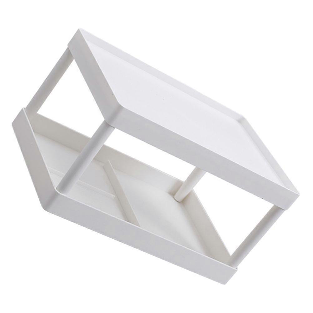 Household Storage Shelf for Desktop Use 1Pcs White PP Storage Rack