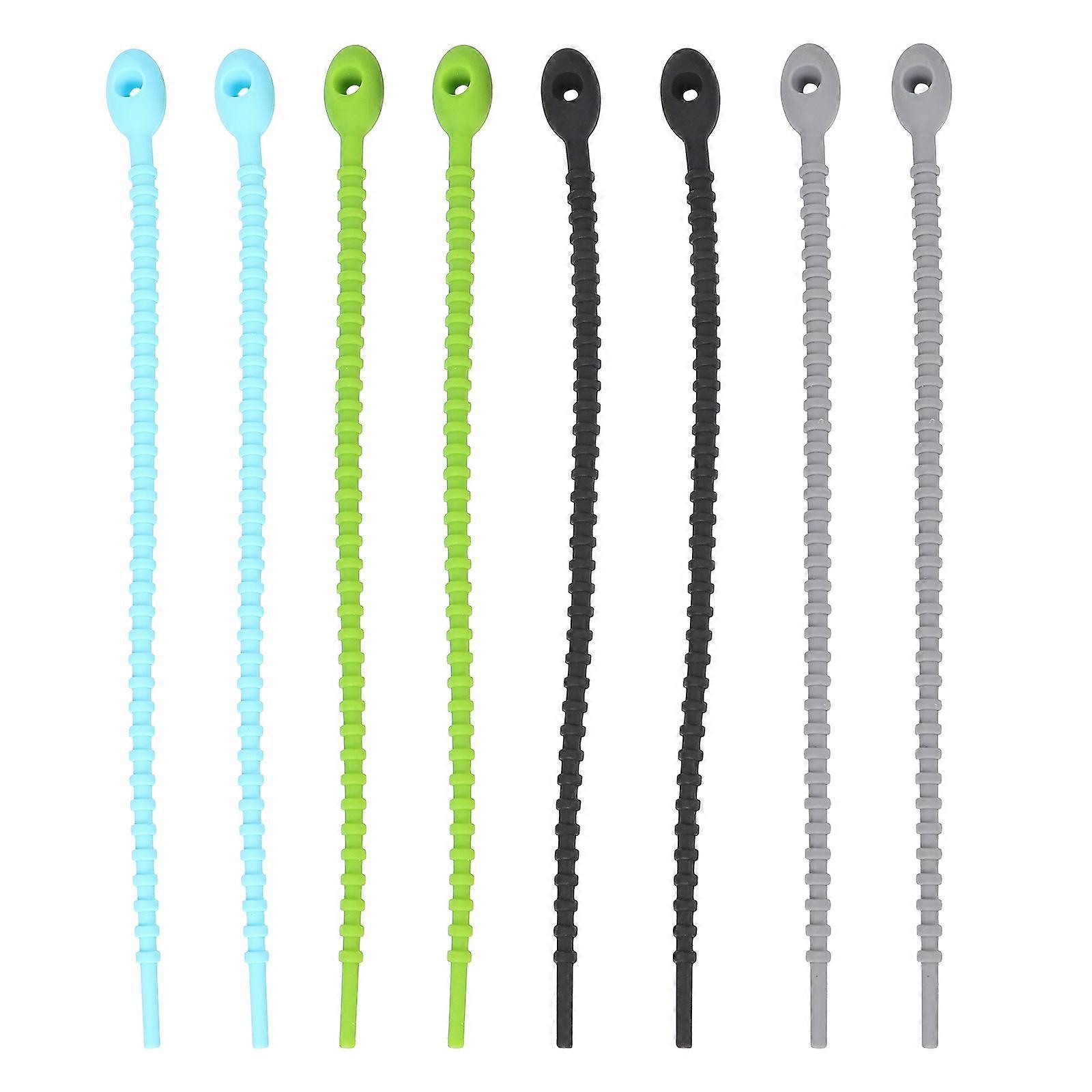 Silicone Food Ties Multi-Use Kitchen Binding Bands with 24Pcs for Organizing