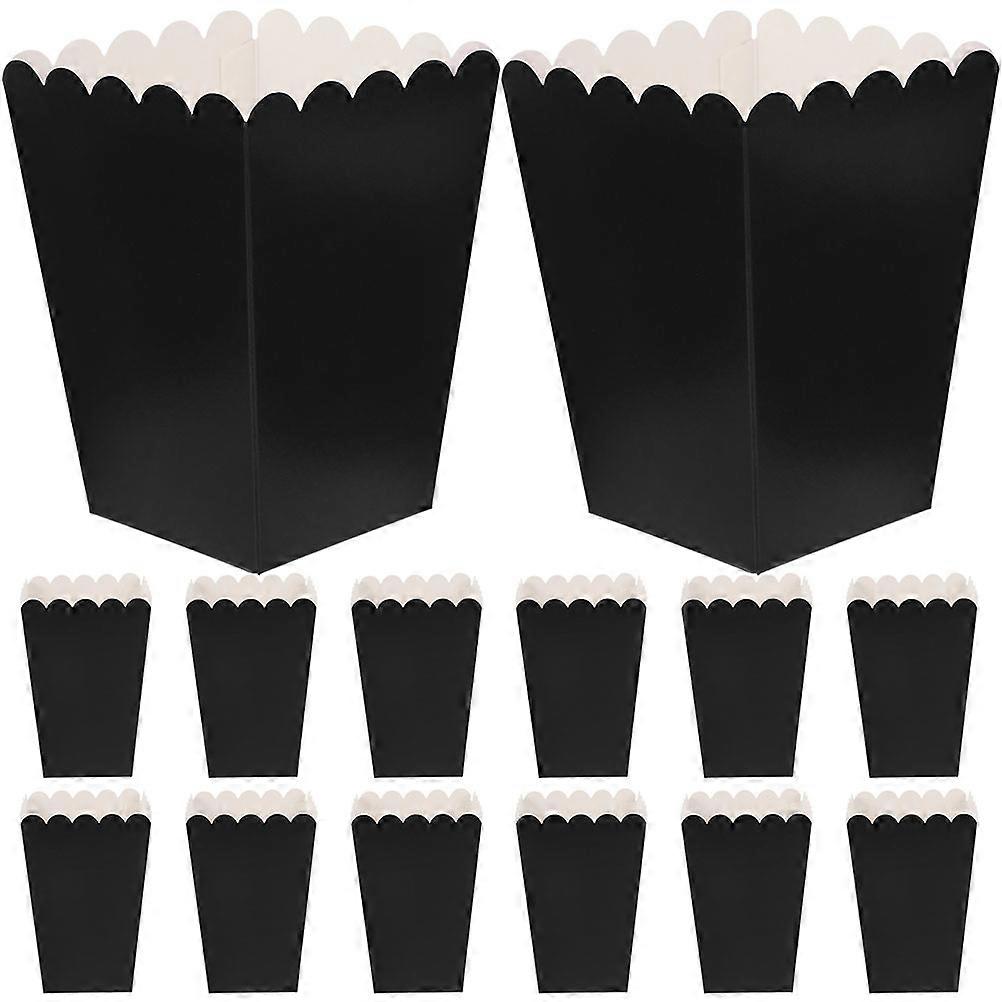 Popcorn Boxes Paper Containers for Storage Use 100Pcs Black Popcorn Boxes