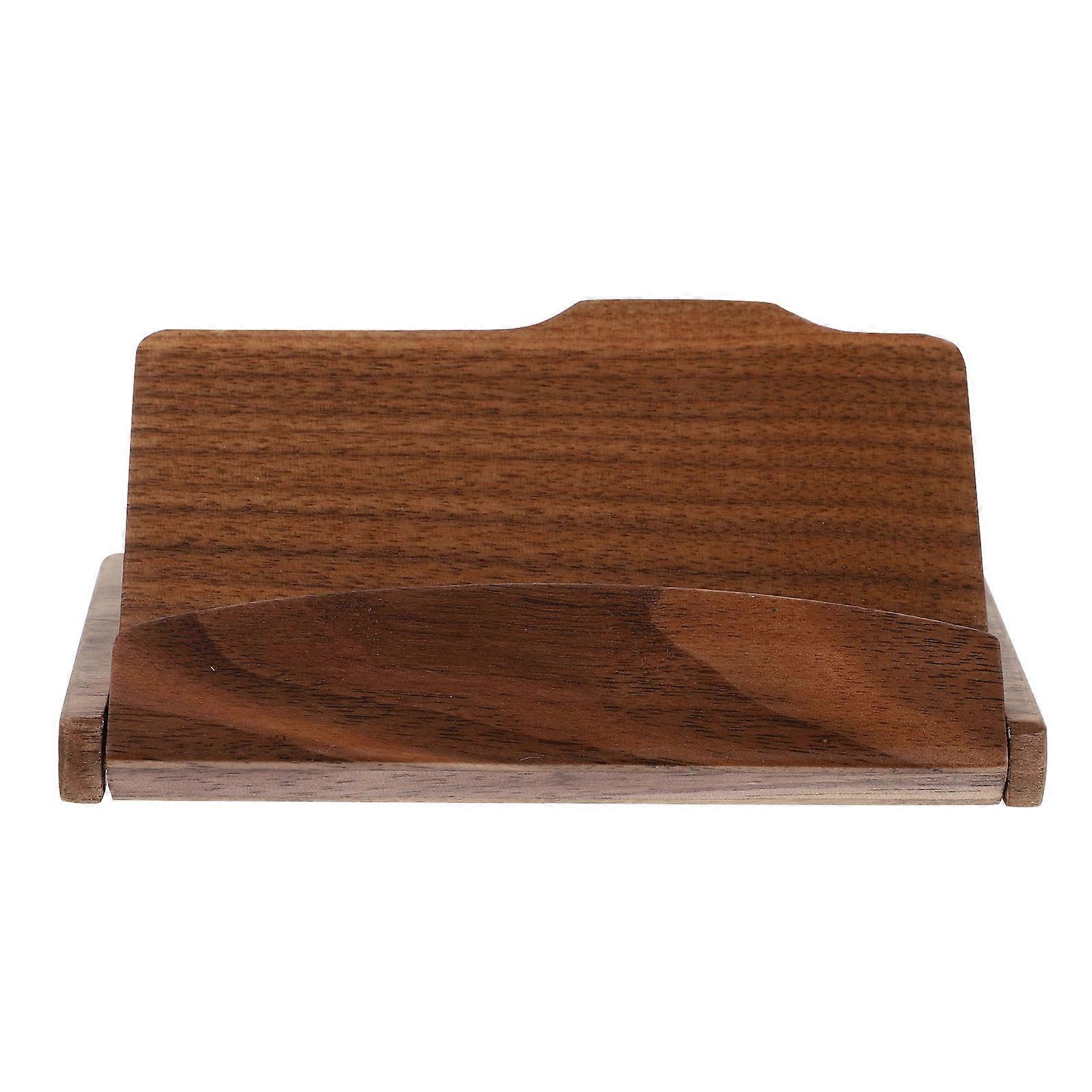 Coffee Wooden Card Holder for Storage Use in Practical Design