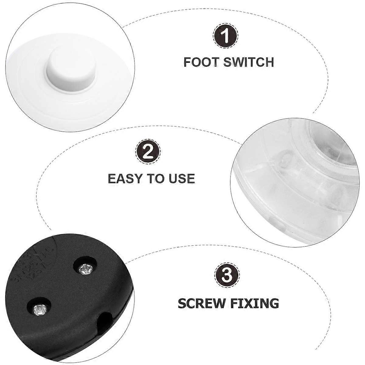 Foot Pedal Round Lamp Switch for Controlling 4Pcs Foot Switch for LED Light