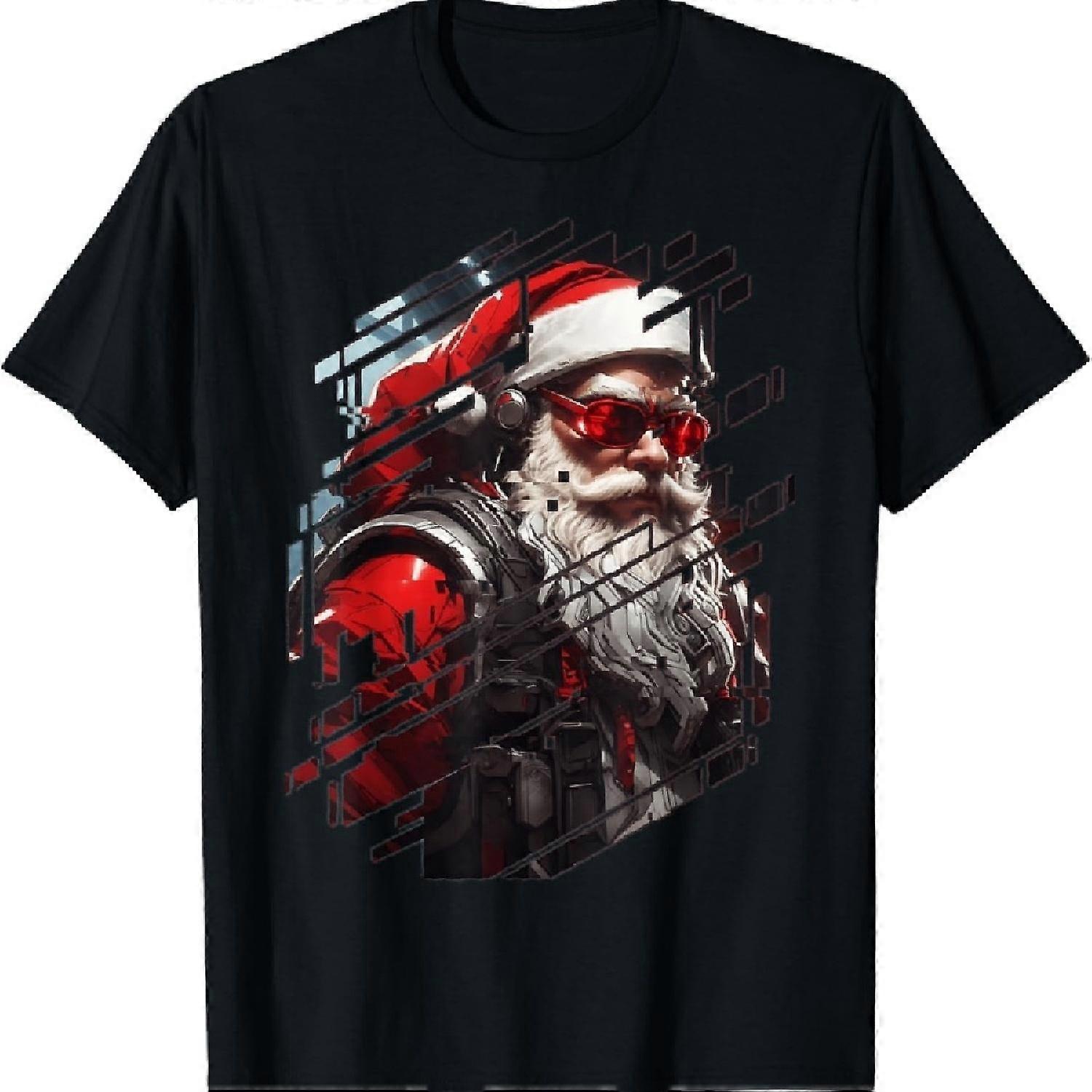 Cyberpunk-Weihnachtsmann-T-Shirt