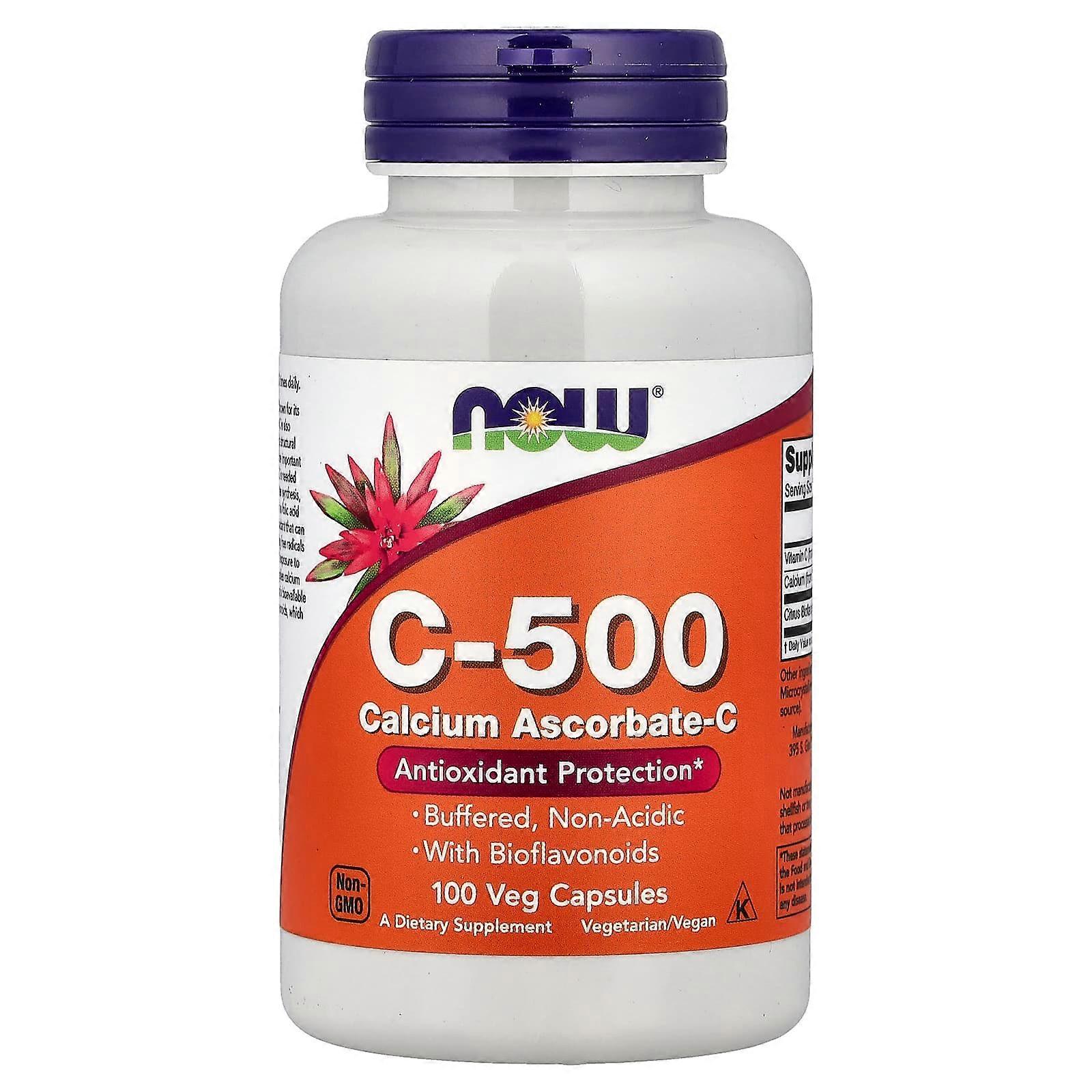 NOW Foods, C-500, Calcium Ascorbate-C, 100 Capsules