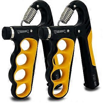 Griffkrafttrainer 2er-Pack - Verstellbar von 5-100 kg (11-220 lbs) mit automatischem Zähler, Handgriffstärker, Unterarmtrainer für Sportler, Musiker,