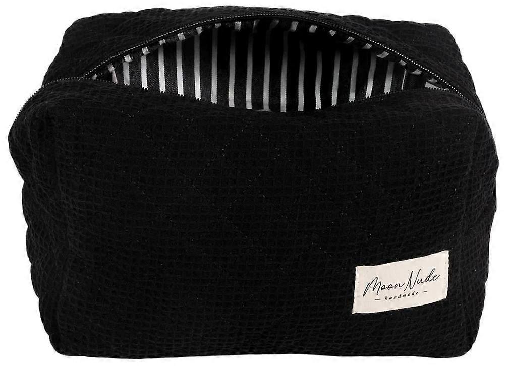Moon Nude Licorice Large Makeup Bag - Black/White
