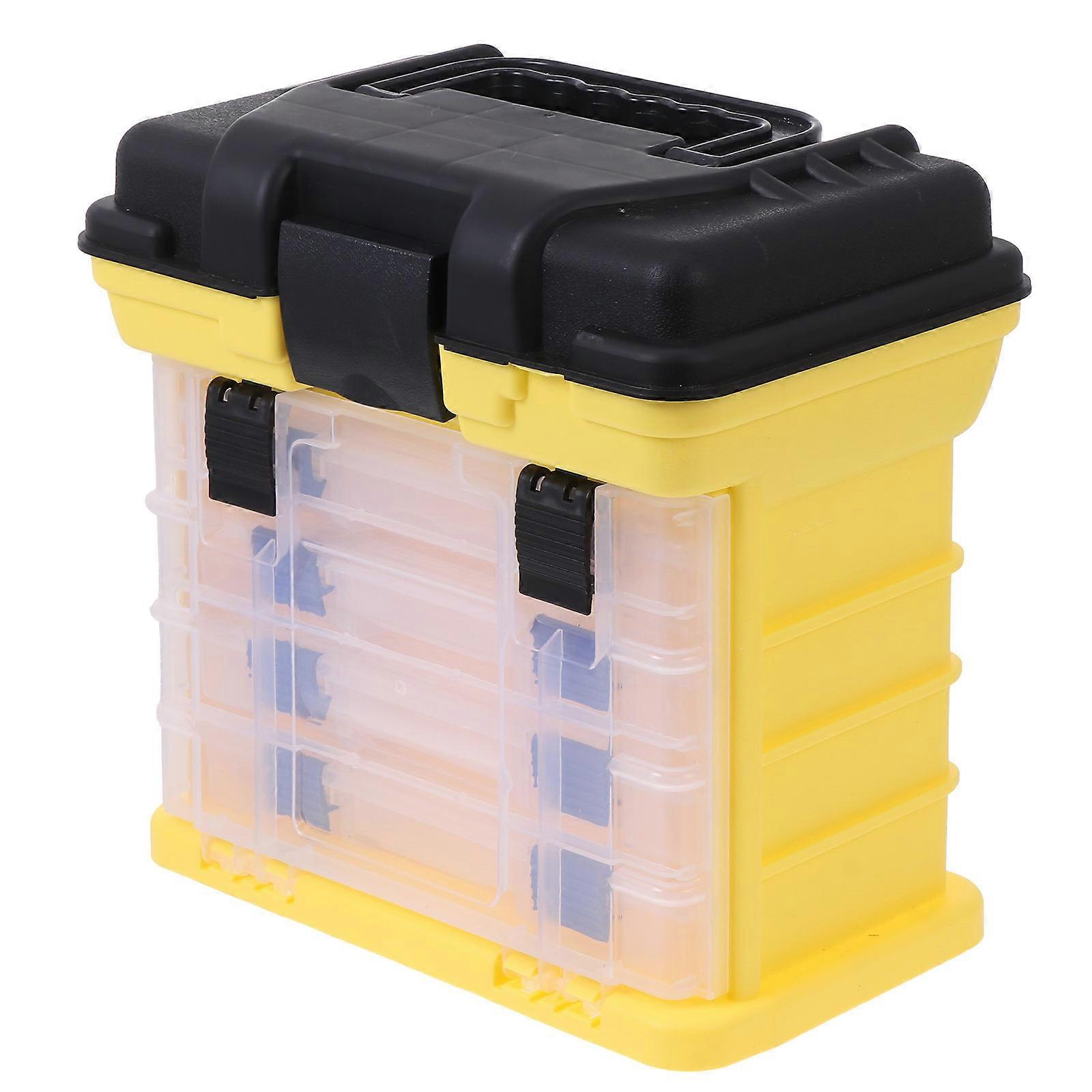 Fishing Accessory Container Multifunction Box for Storage Use 1Pcs Yellow