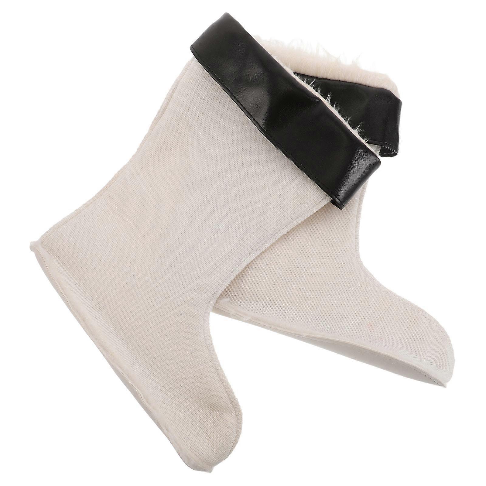 White Rain Boots Inner Lining Long Boot Liners for Ski 2Pcs