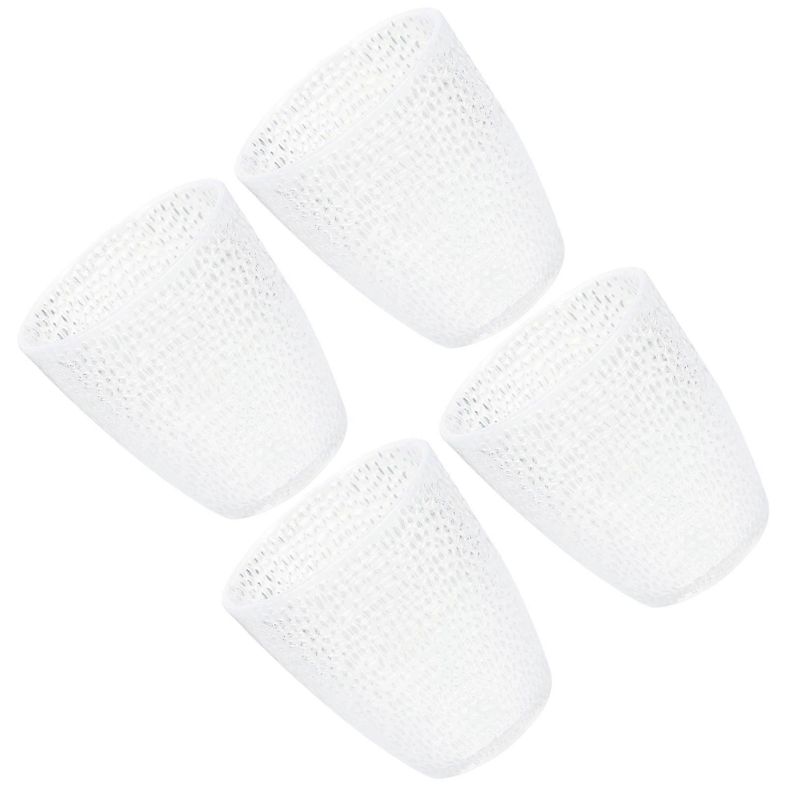 Stylish Acrylic Cups Transparent Drinking Cups for Storage 4Pcs