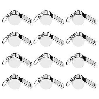 Referee Whistle Stainless Steel Outdoor Sports Whistle with Lanyard 24Pcs
