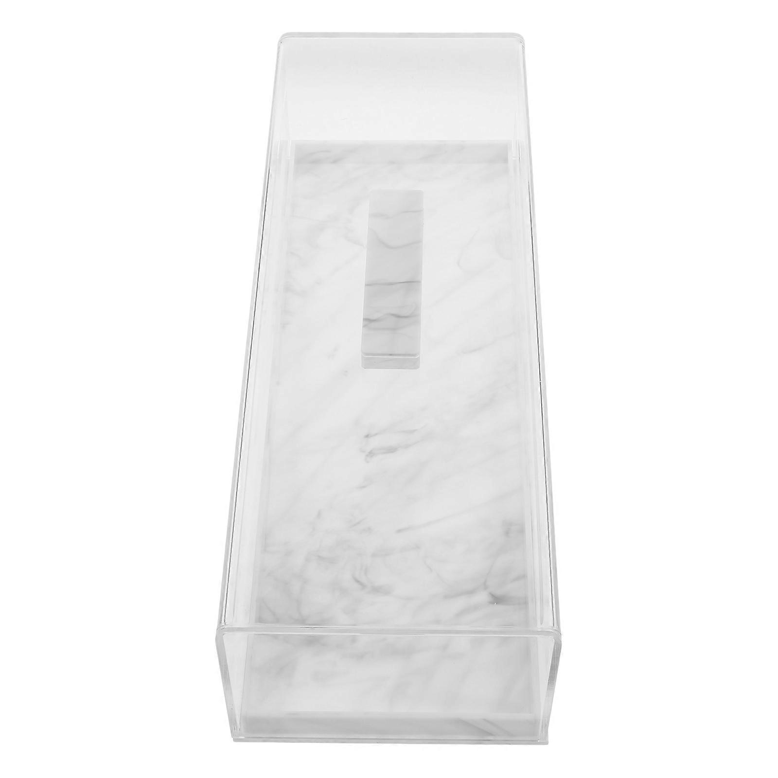 Egg Cake Tray Acrylic Rectangular Cake Stand with Cover for Kitchen White