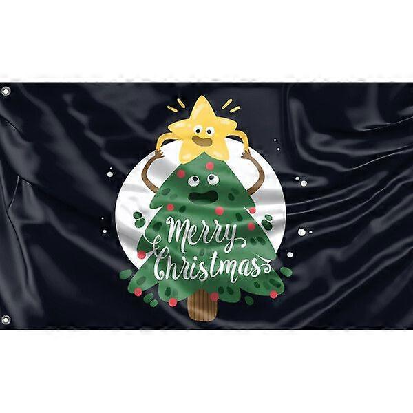 Christmas Tree With Star Flag A1925