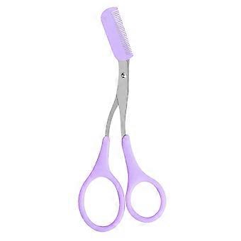 Augenbrauenschere, Edelstahl-Augenbrauenschere mit Kamm, ergonomischem Griffdesign und Sicherheitskammschutz, präzises Trimmen