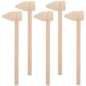 Small Wooden Hammer Toys for Kids Use 5Pcs Mini Mallet Hammer Set