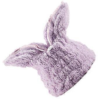 Quick-Dry Bathing Cap Rabbit Ear Shaped for Shower Use Pink Practical