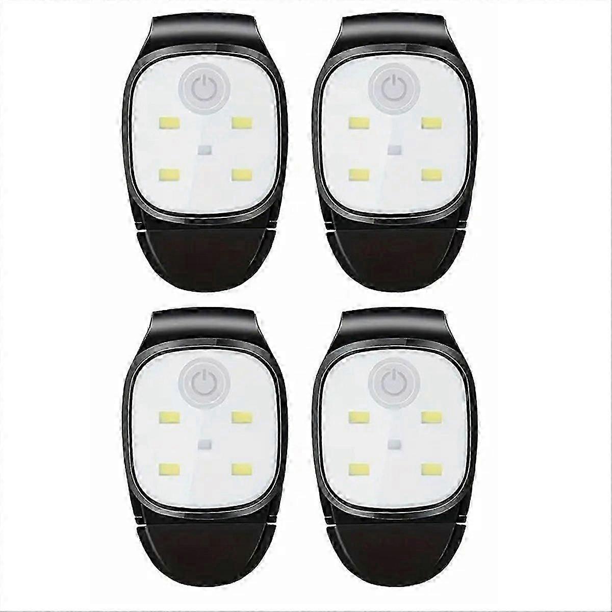 4PCS LED Clip Flashlight USB Rechargeable Clip Cap Hat Light DP
