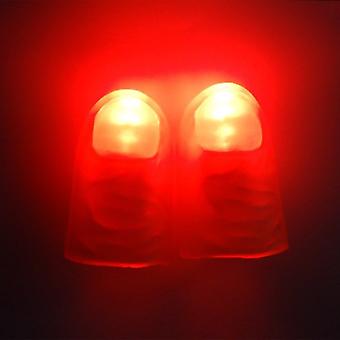 2 Paare Roter magischer Finger leuchten Daumenspitzen LED Finger Lampe Daumen Licht Party Zaubertricks