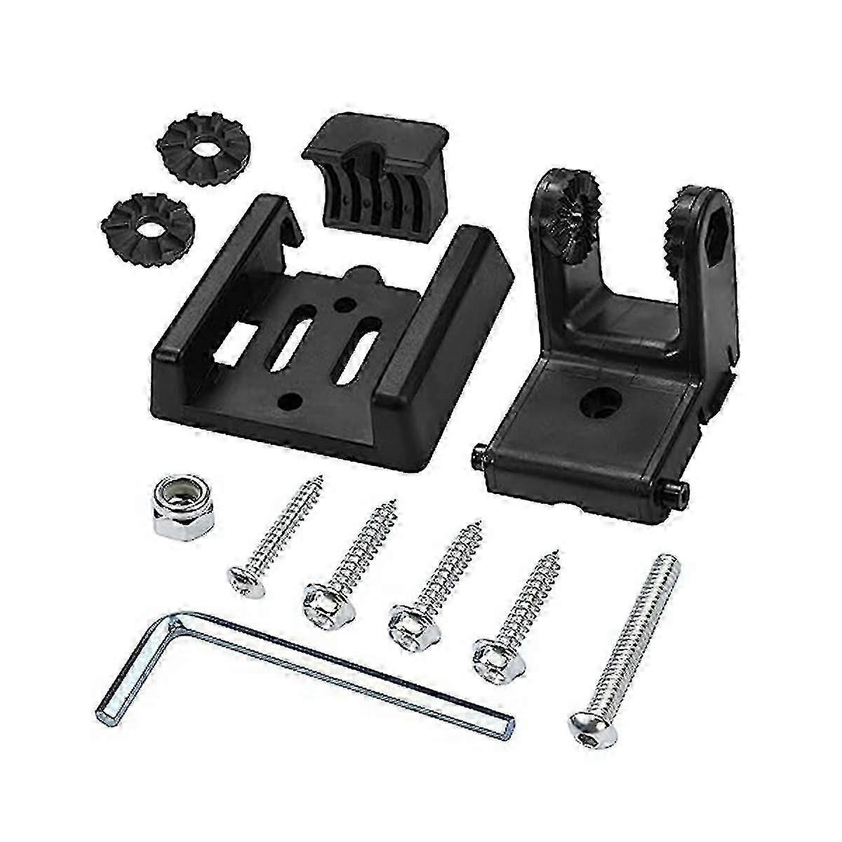 Transom Mount Hardware Kit, Sensor Mounting Bracket, Durable Plastic Black, Compatible with XNT 9 20, HELIX 12 SI GPS, and More Fish Finders