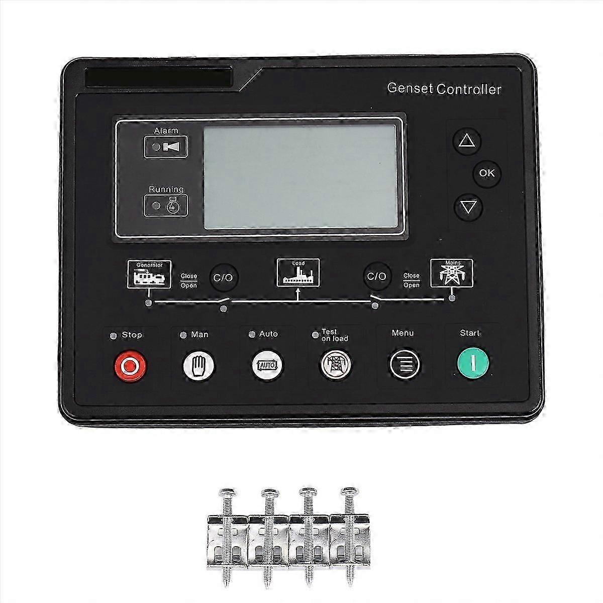 6120U AMF Generator Set Controller LCD Automatic Start Genset Ats Control Box Terminal Charge Panel