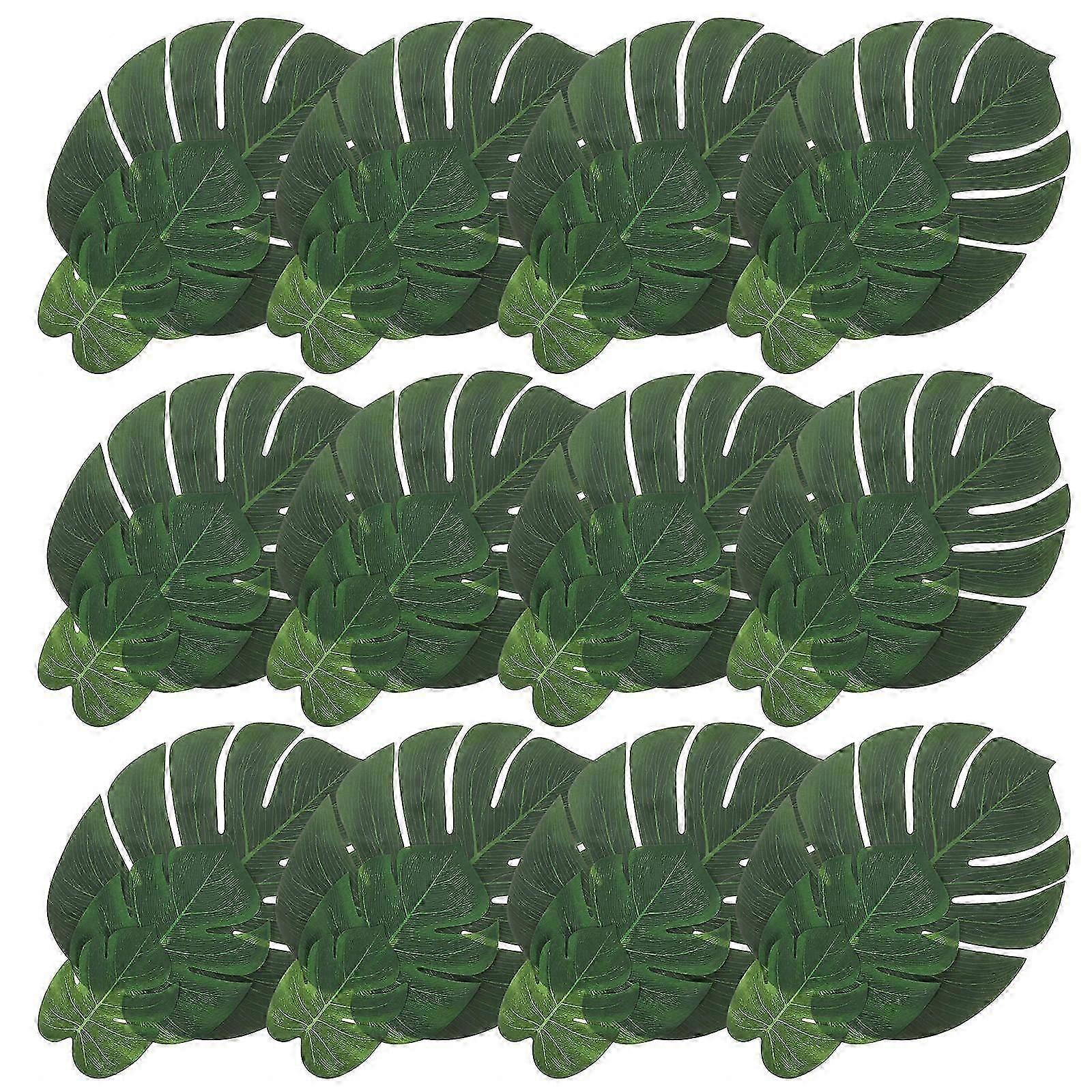 Dining Table Monstera Leaf Placemats with 36Pcs Table Mats Set