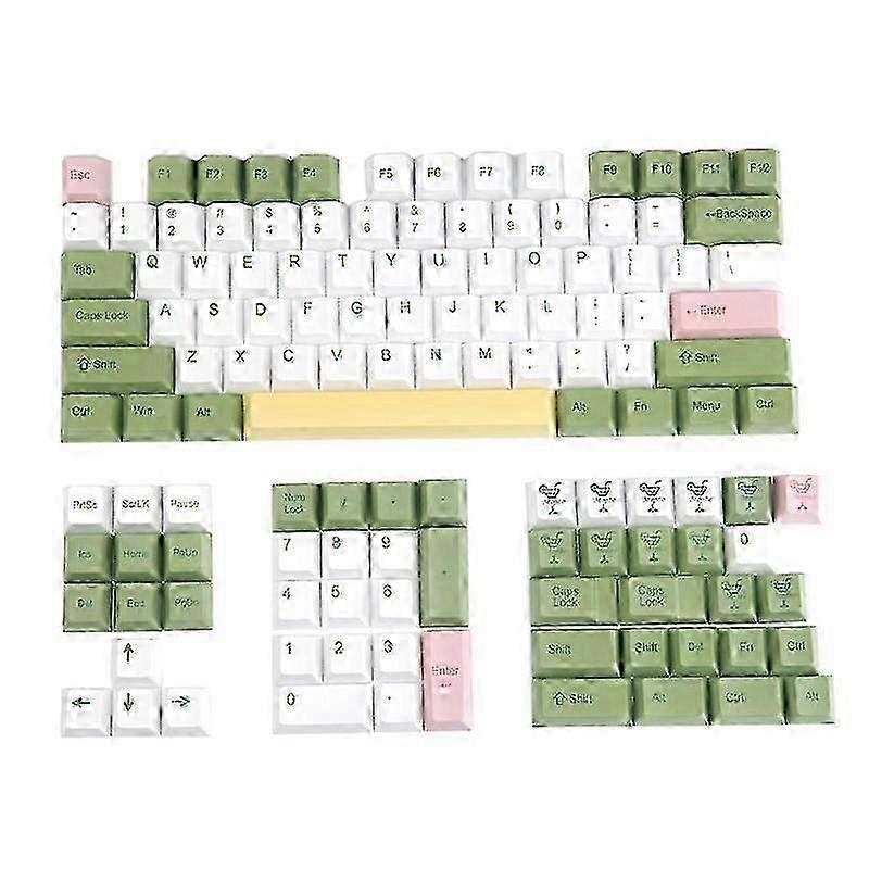 Keycap Dye Sublimation Cherry Profile Mechanical Keyboard PBT Keycap 128Keys