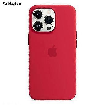 Fodral för iPhone 14 Pro Max kompatibel med Magsafe Liquid silikon telefon bakstycke [Induction Popov