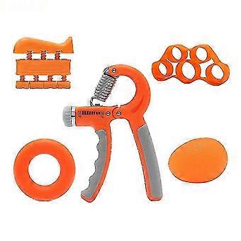 Hand Grip Strengthener Workout Kit 5 Pack, Adjustable Grip Exerciser, Finger Stretcher Resistance Extensor Bands, Finger Strength Trainer, Hand S