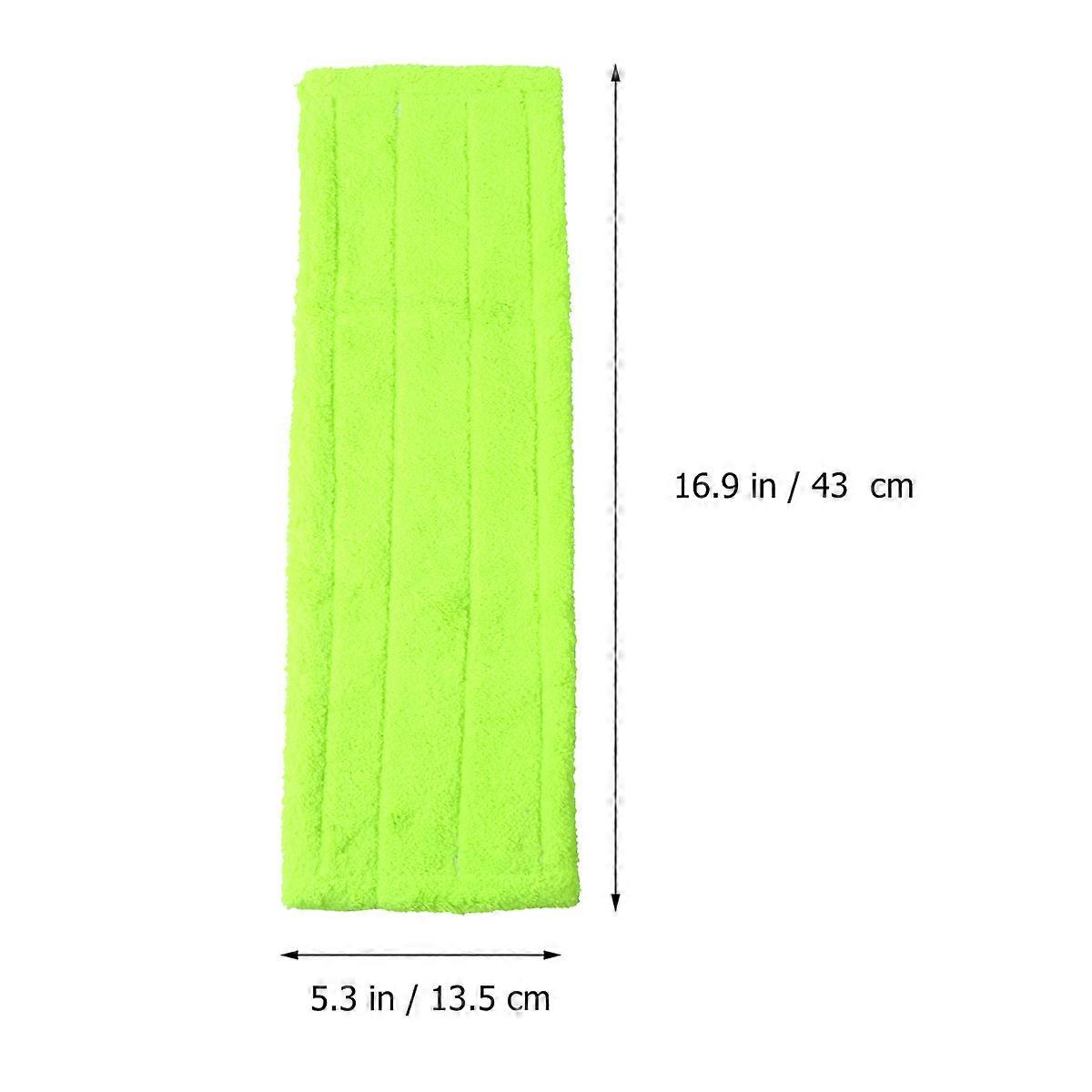 Green Microfiber Mop Head Refill for Efficient Floor Cleaning 2Pcs