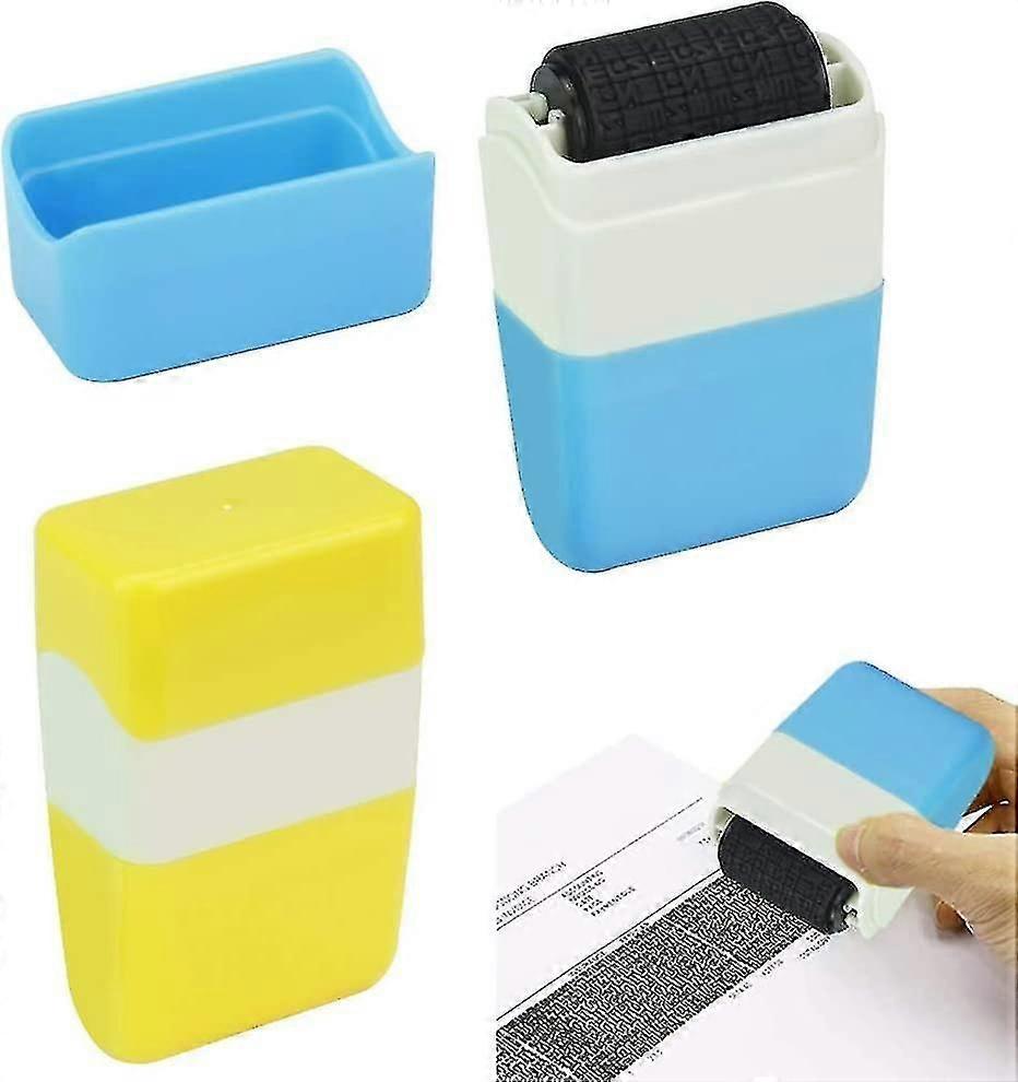 2 Pcs Roller Type Confidential Seal Garbled Code Identity Information Blocker