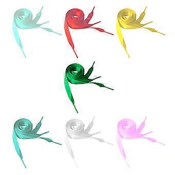 Satin Shoe String Flat Shoe Lace for Sneakers 21Pairs Candy