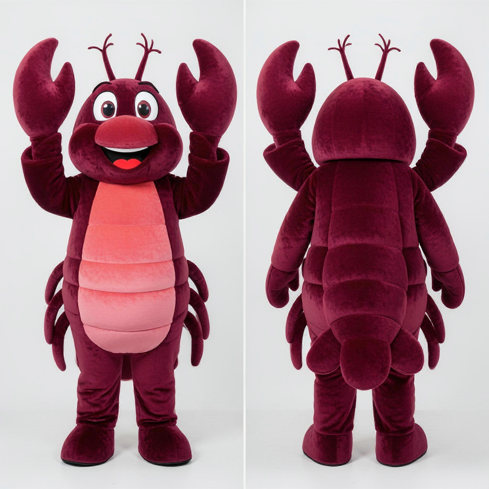 MASTICOT Maroon Rounded Shell Lobster Mascot