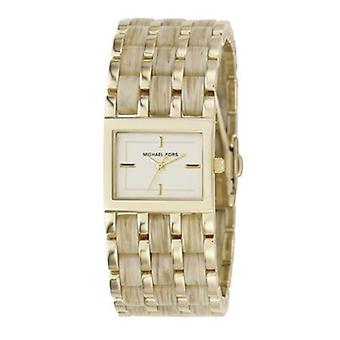 Mkors Trend / gemischte Quarz Analog Damenuhr mit MK4195 vergoldet Edelstahl Armband