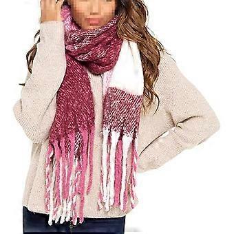 Ladies Warm Chunky Tartan Scarf Brushed Tassels Blanket Winter Wraps UK szshsy02